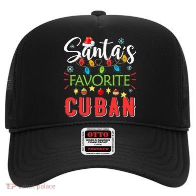 Santa's Favorite Cuban Xmas Light Santa Hat Christmas Gift Hat