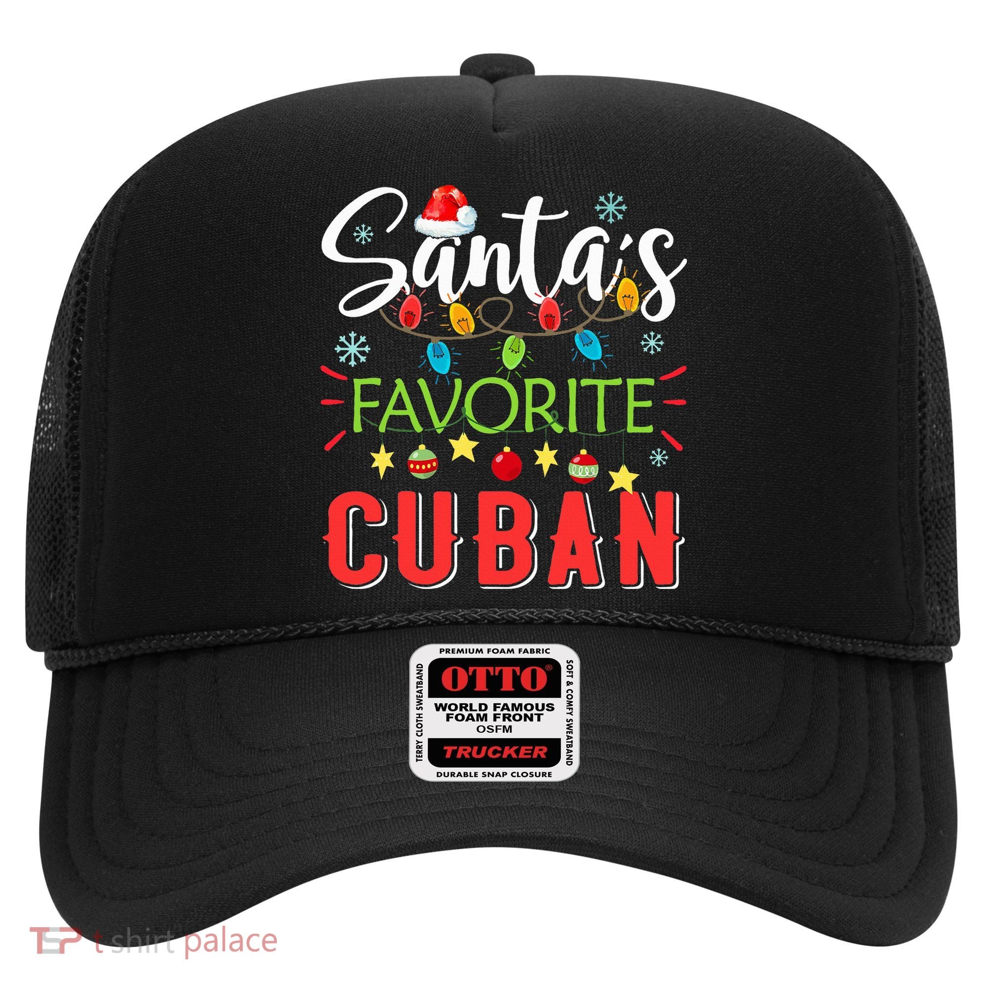 Santa's Favorite Cuban Xmas Light Santa Hat Christmas Gift Hat