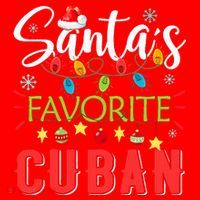 Santa's Favorite Cuban Xmas Light Santa Hat Christmas Gift Santa Hat thumb 1