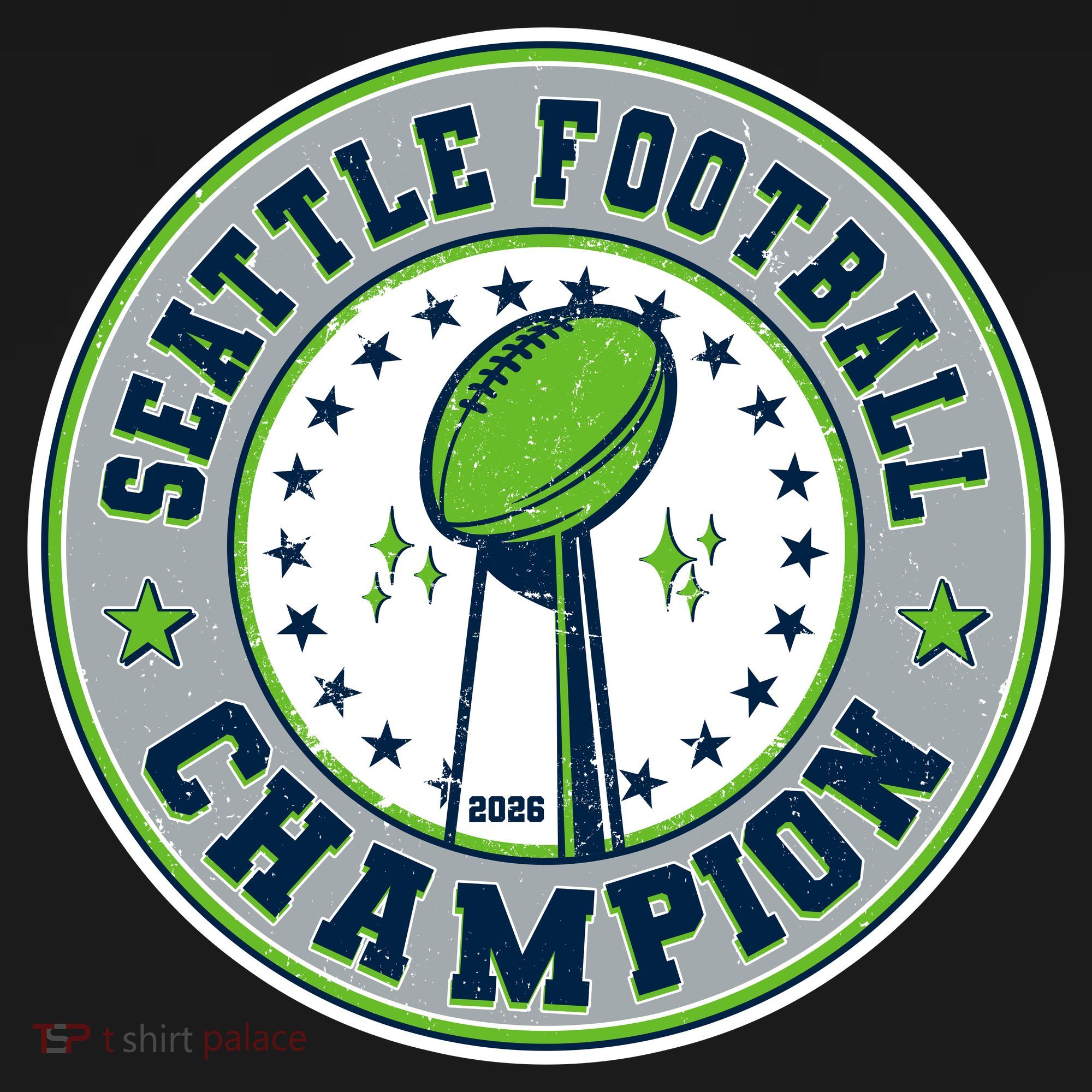 Seattle Football Champion 2026 Emblem Backpack