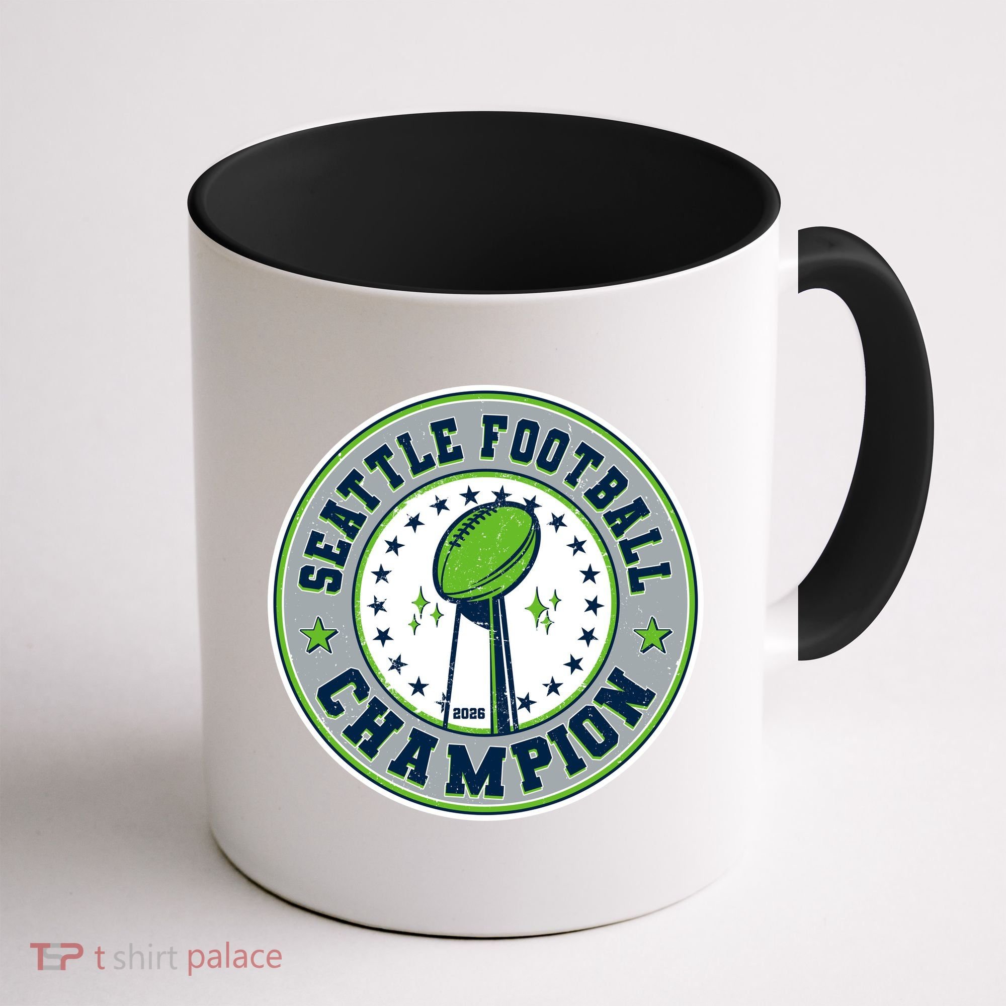 Seattle Football Champion 2026 Emblem Coffee Mug
