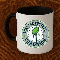 Seattle Football Champion 2026 Emblem Coffee Mug thumb 2