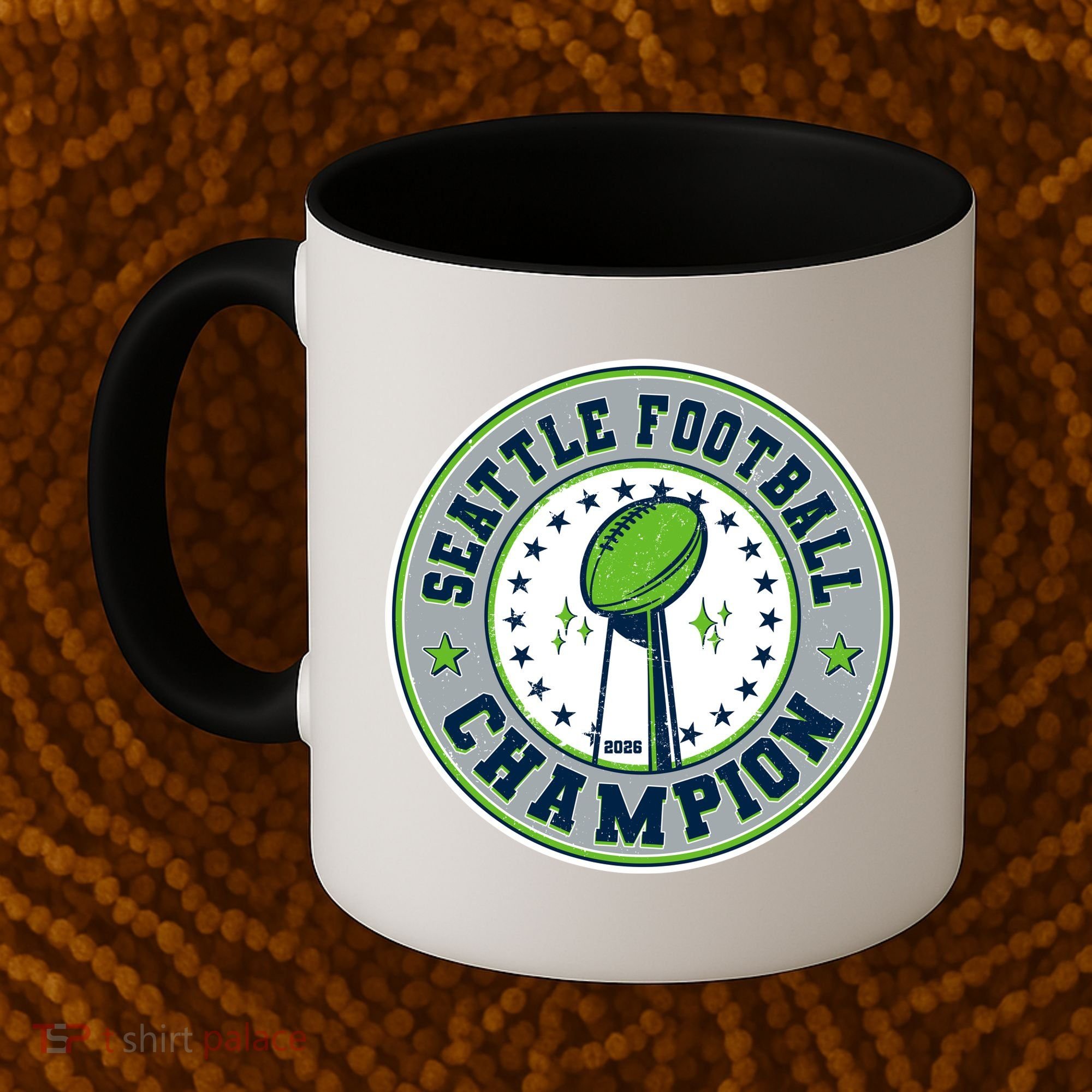 Seattle Football Champion 2026 Emblem Coffee Mug