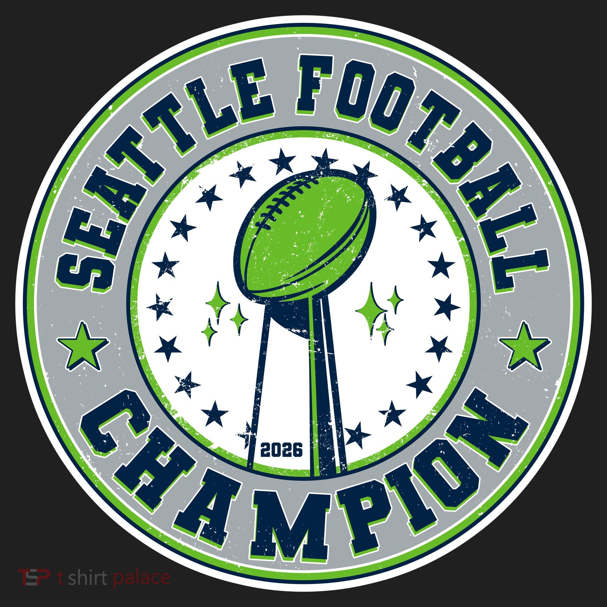 Seattle Football Champion 2026 Emblem Tumbler