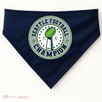 Seattle Football Champion 2026 Emblem USA-Made Doggie Bandana thumb 0