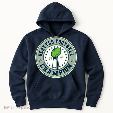 Seattle Football Champion 2026 Emblem Hoodie