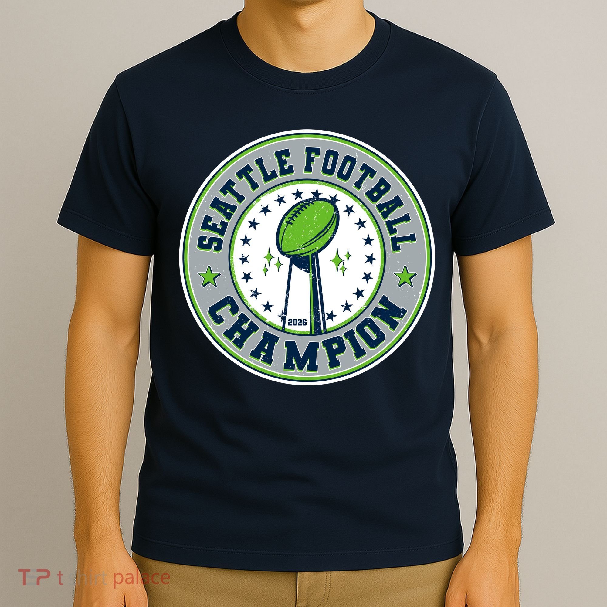 Seattle Football Champion 2026 Emblem T-Shirt