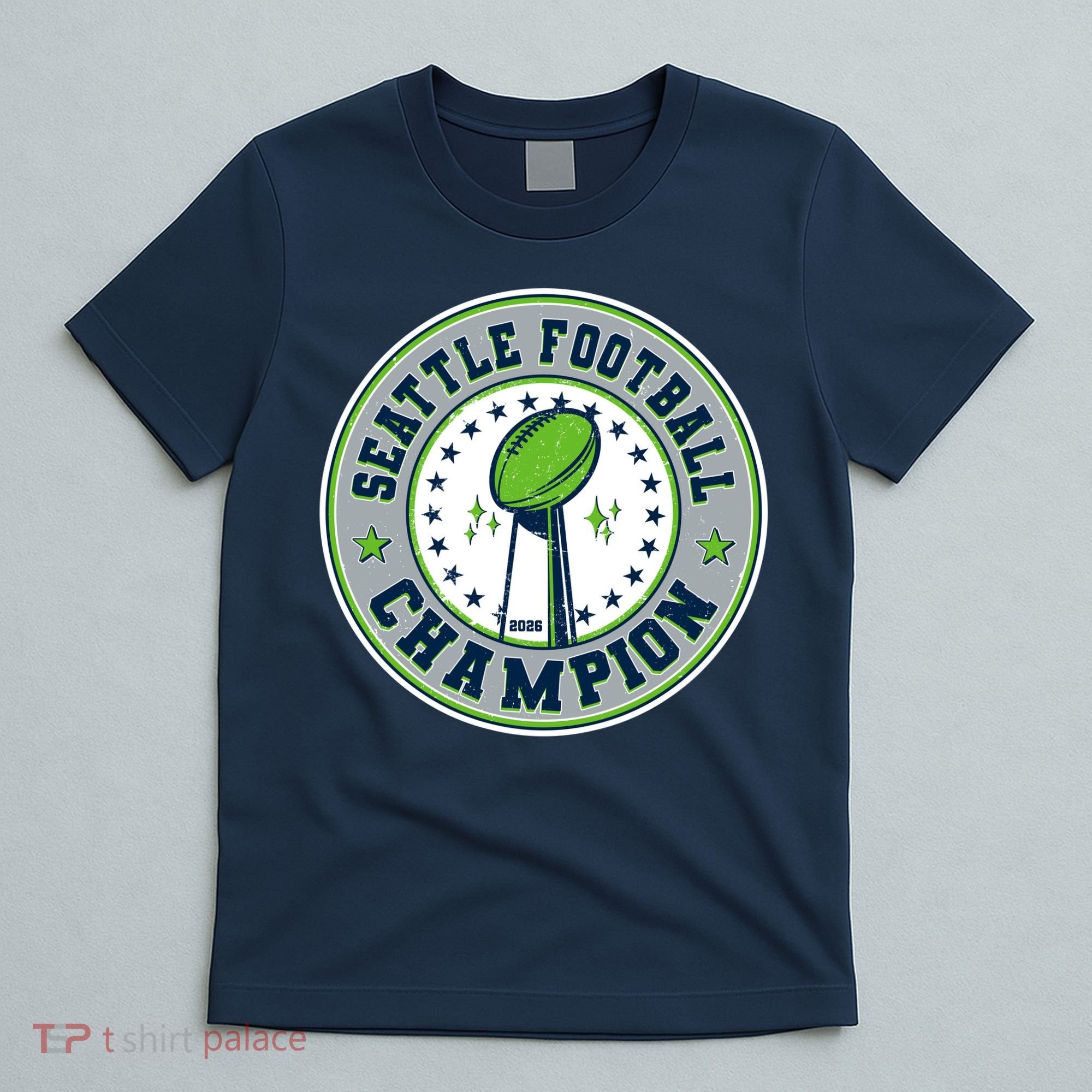 Seattle Football Champion 2026 Emblem T-Shirt