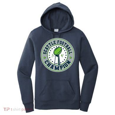 Seattle Football Champion 2026 Emblem Women's Hoodie