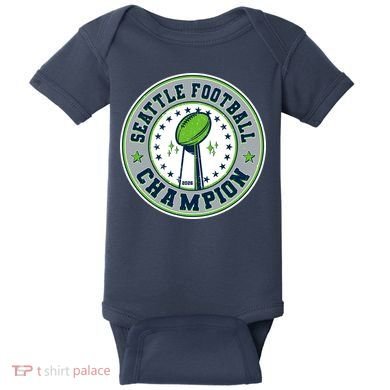 Seattle Football Champion 2026 Emblem Baby Bodysuit