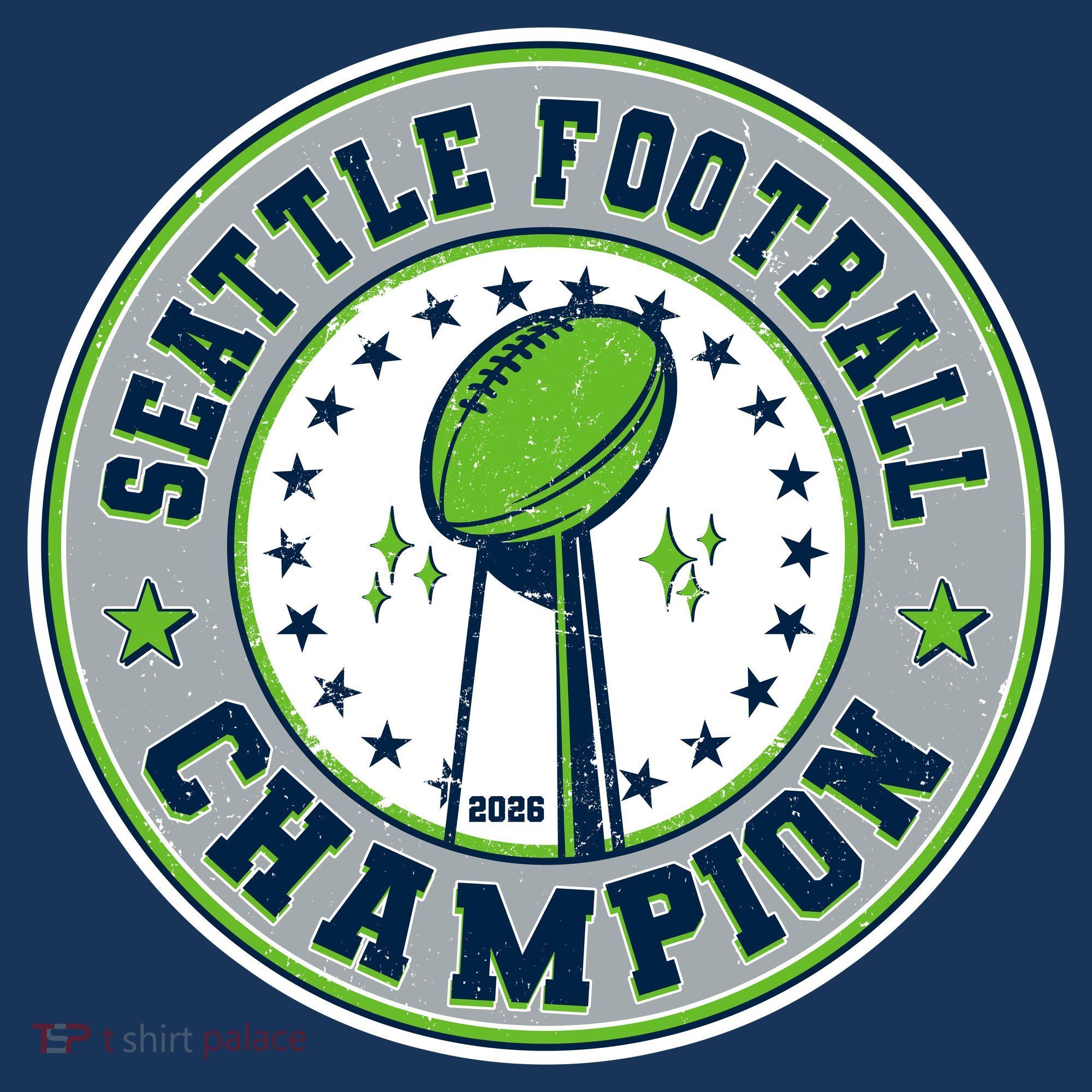 Seattle Football Champion 2026 Emblem Hat