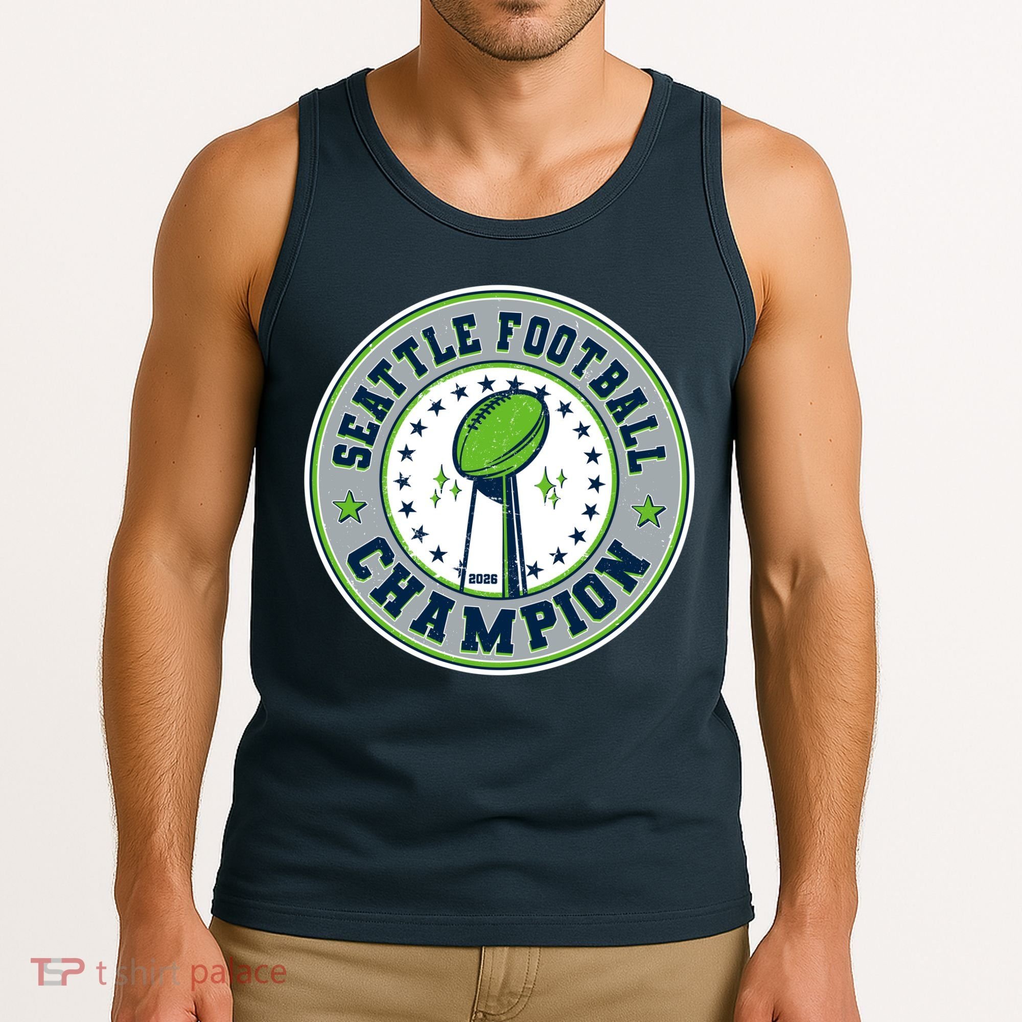 Seattle Football Champion 2026 Emblem Tank Top