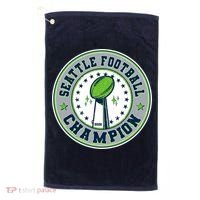 Seattle Football Champion 2026 Emblem Golf Towel thumb 0