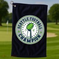 Seattle Football Champion 2026 Emblem Golf Towel thumb 1