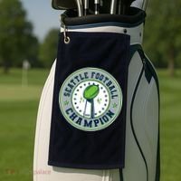 Seattle Football Champion 2026 Emblem Golf Towel thumb 2