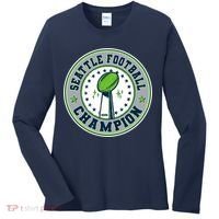 Seattle Football Champion 2026 Emblem Women's Long Sleeve Shirt thumb 0