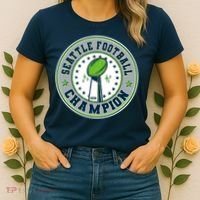 Seattle Football Champion 2026 Emblem Women's T-Shirt thumb 2