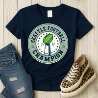 Seattle Football Champion 2026 Emblem Women's T-Shirt thumb 3