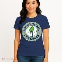Seattle Football Champion 2026 Emblem Women's T-Shirt thumb 4