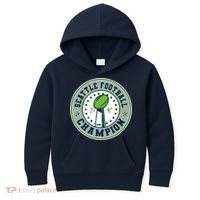 Seattle Football Champion 2026 Emblem Kids Hoodie thumb 0