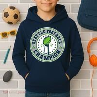 Seattle Football Champion 2026 Emblem Kids Hoodie thumb 2