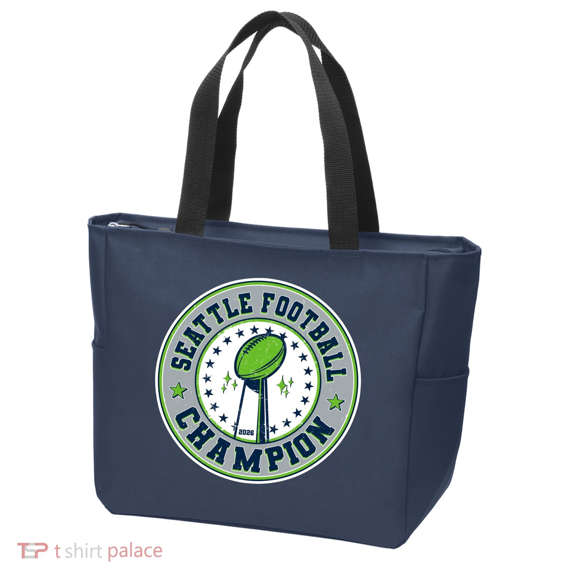 Seattle Football Champion 2026 Emblem Tote Bag