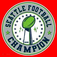 Seattle Football Champion 2026 Emblem Santa Hat thumb 1