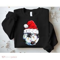 Soccer Football Christmas Santa Hat Hilarious Xmas Gift Sweatshirt thumb 2