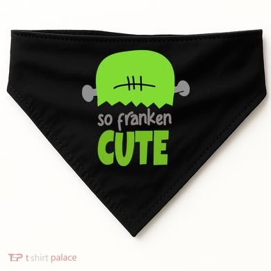 So Franken Cute Frankenstein Halloween USA-Made Doggie Bandana