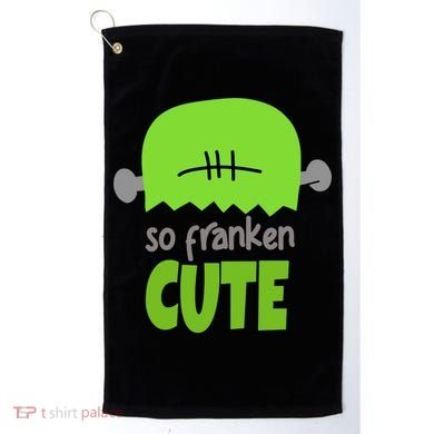 So Franken Cute Frankenstein Halloween Golf Towel