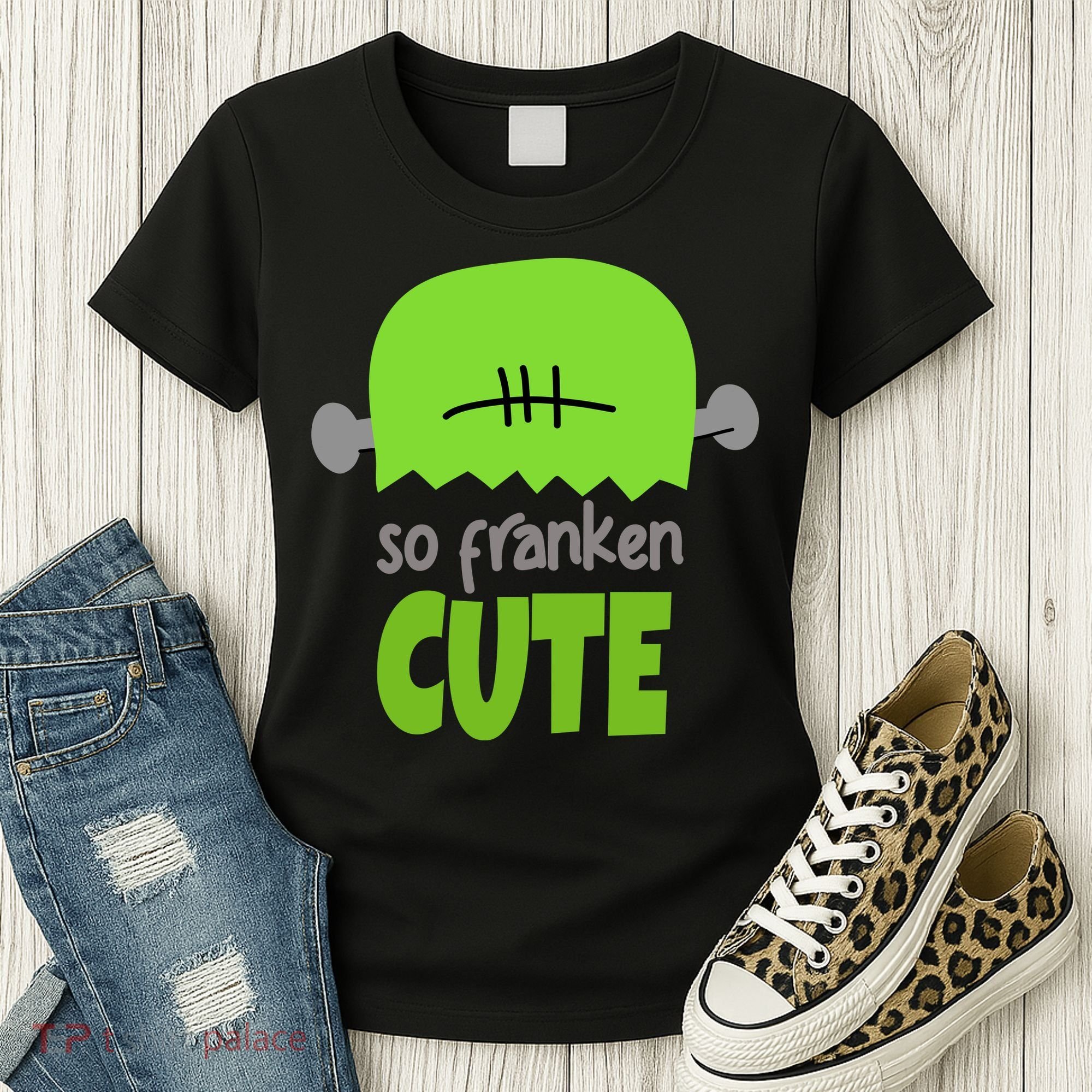 So Franken Cute Frankenstein Halloween Women's T-Shirt