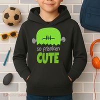 So Franken Cute Frankenstein Halloween Kids Hoodie thumb 2