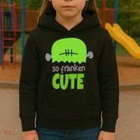 So Franken Cute Frankenstein Halloween Kids Hoodie thumb 3