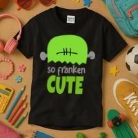 So Franken Cute Frankenstein Halloween Kids T-Shirt thumb 3