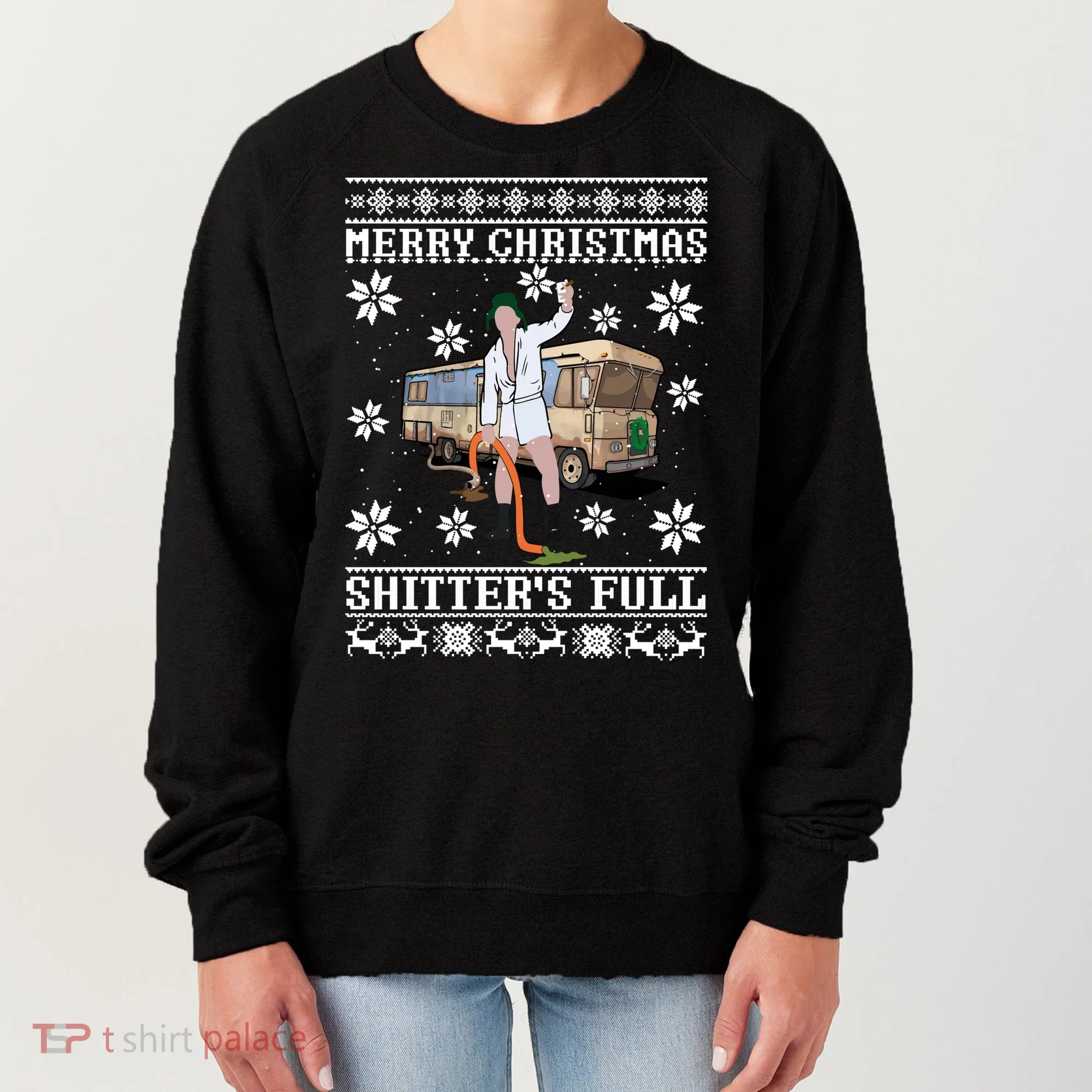 Shitters Full Christmas Ugly Christmas Vacation Women's Sweatshirt