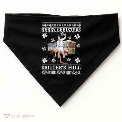 Shitters Full Christmas Ugly Christmas Vacation USA-Made Doggie Bandana