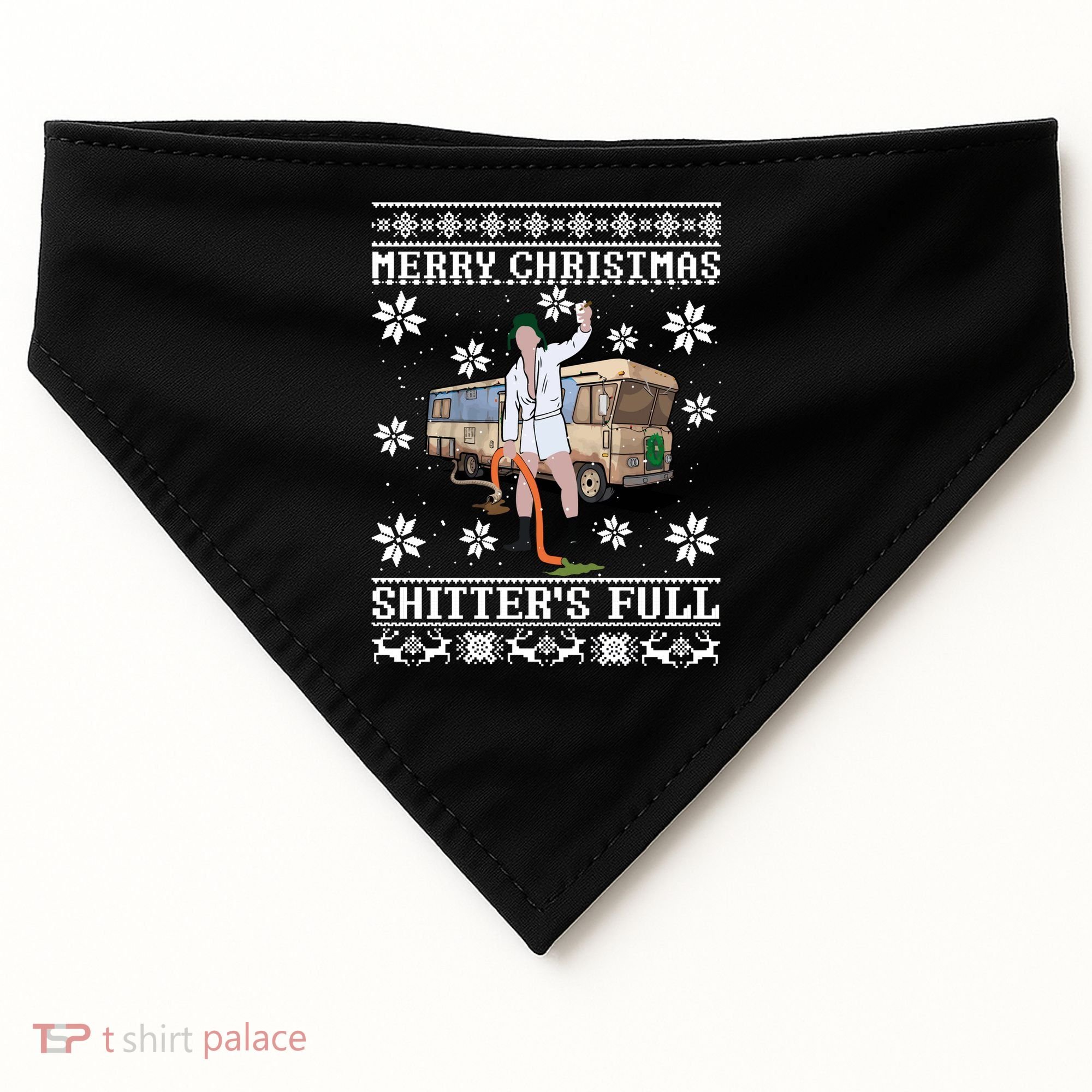 Shitters Full Christmas Ugly Christmas Vacation USA-Made Doggie Bandana