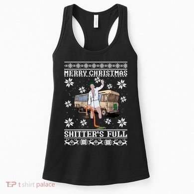 Shitters Full Christmas Ugly Christmas Vacation Women's Tank Top