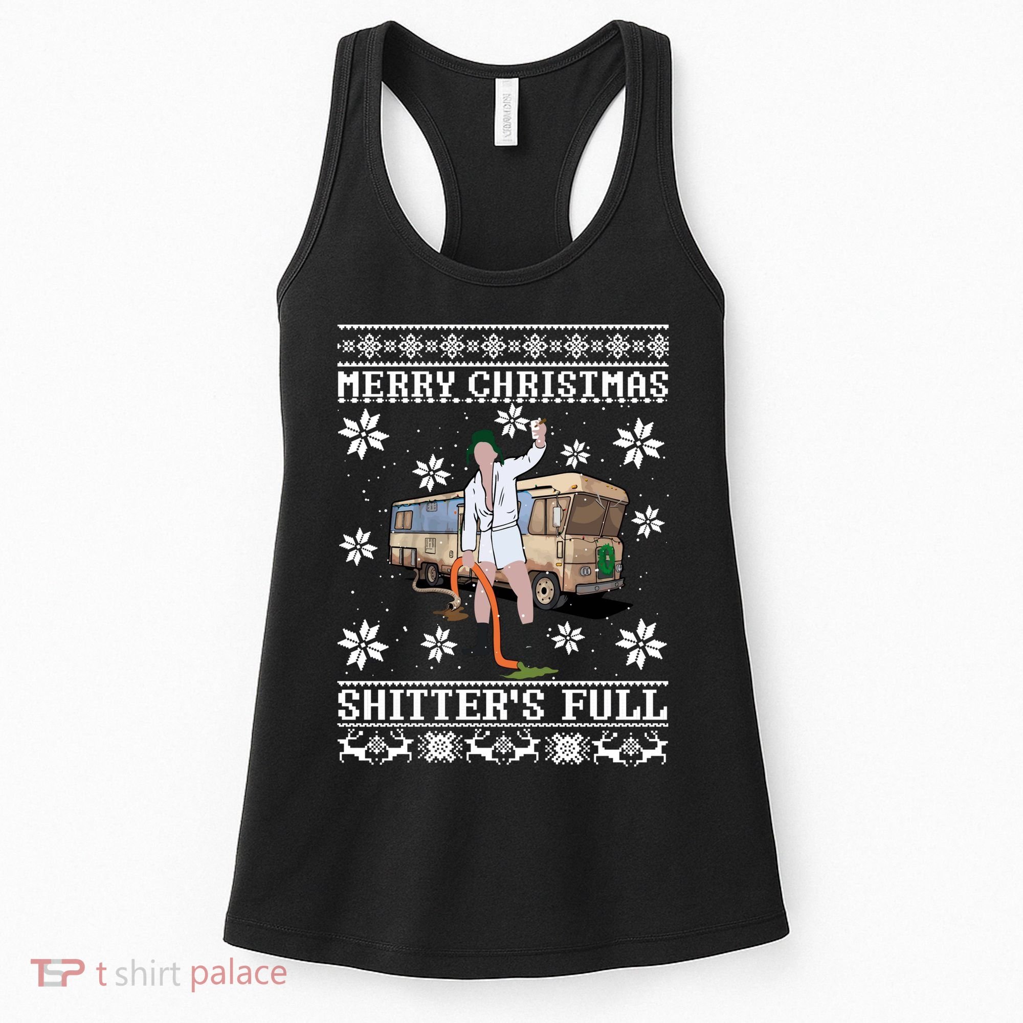 Shitters Full Christmas Ugly Christmas Vacation Women's Tank Top