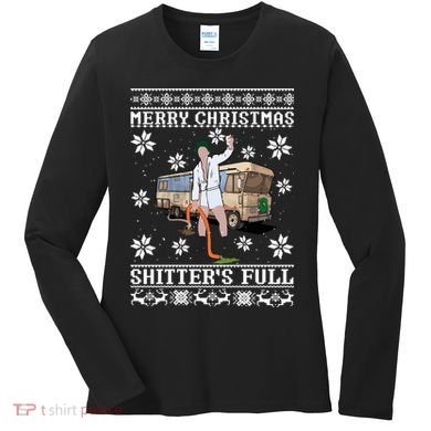 Shitters Full Christmas Ugly Christmas Vacation Women's Long Sleeve Shirt