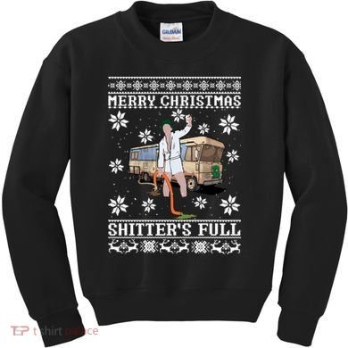 Shitters Full Christmas Ugly Christmas Vacation Kids Sweatshirt