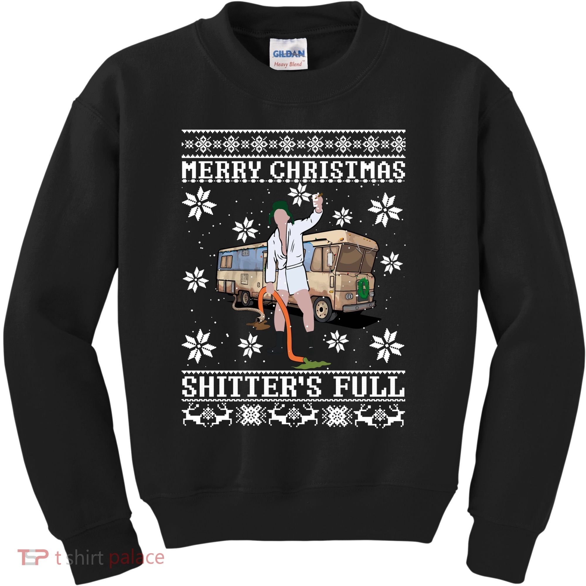 Shitters Full Christmas Ugly Christmas Vacation Kids Sweatshirt