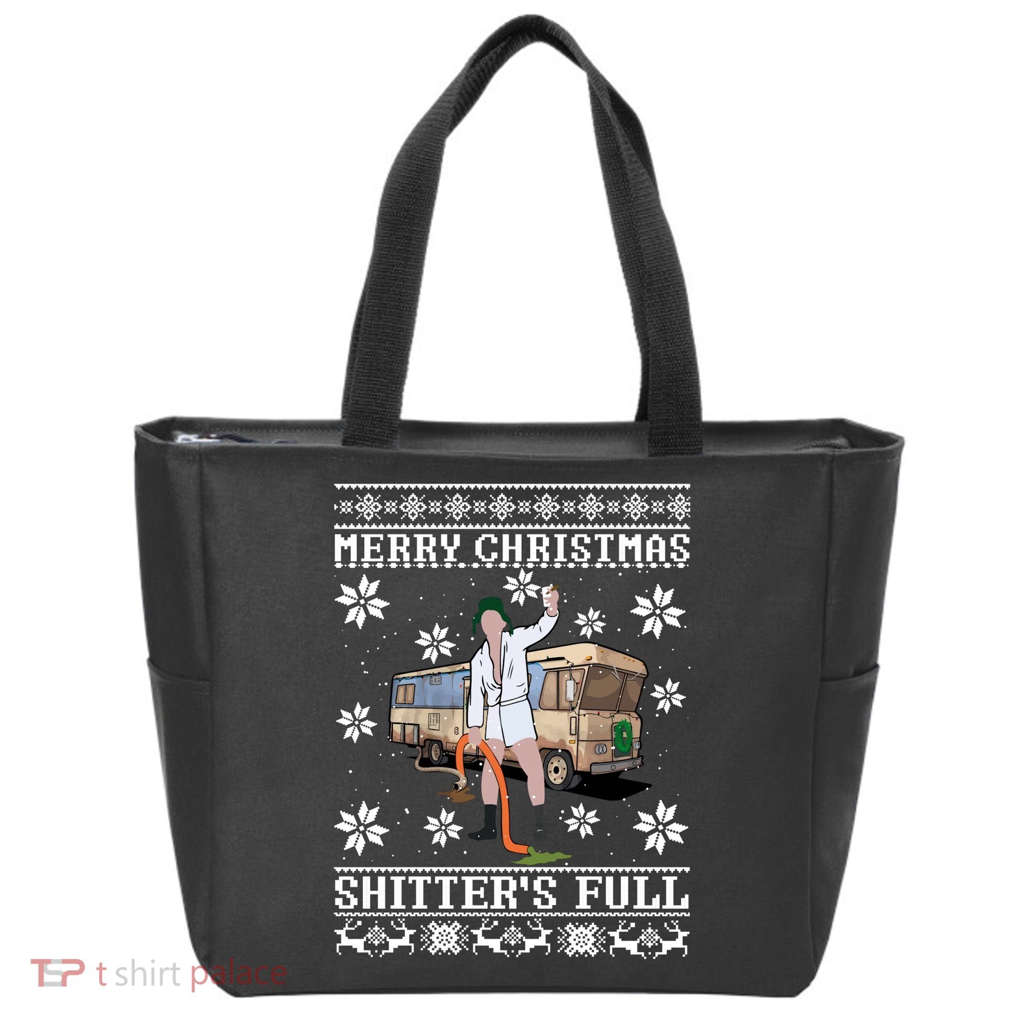 Shitters Full Christmas Ugly Christmas Vacation Tote Bag
