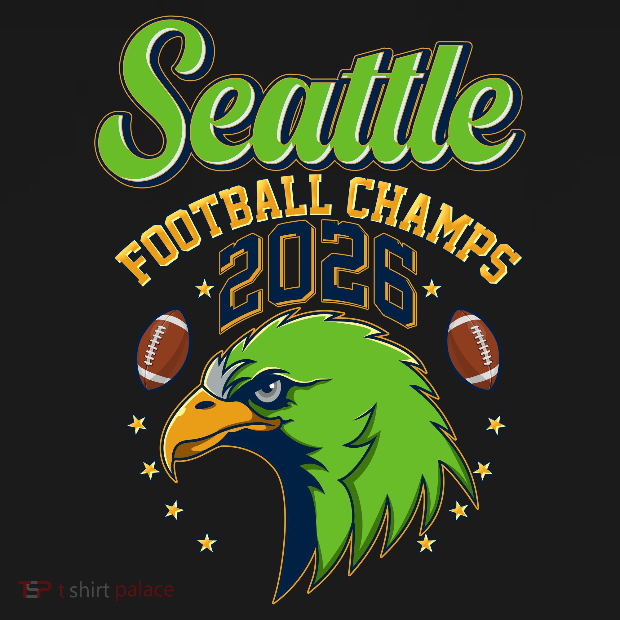 Seattle Football Champs 2026 Backpack
