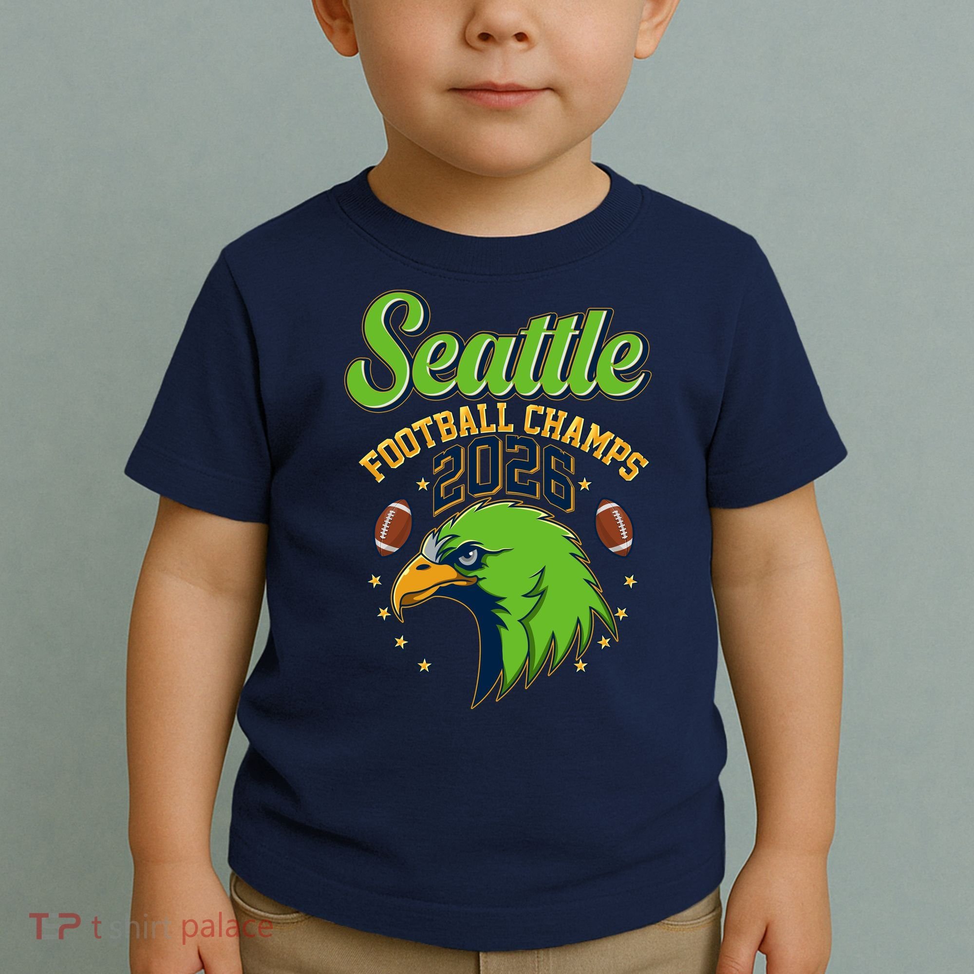 Seattle Football Champs 2026 Toddler T-Shirt