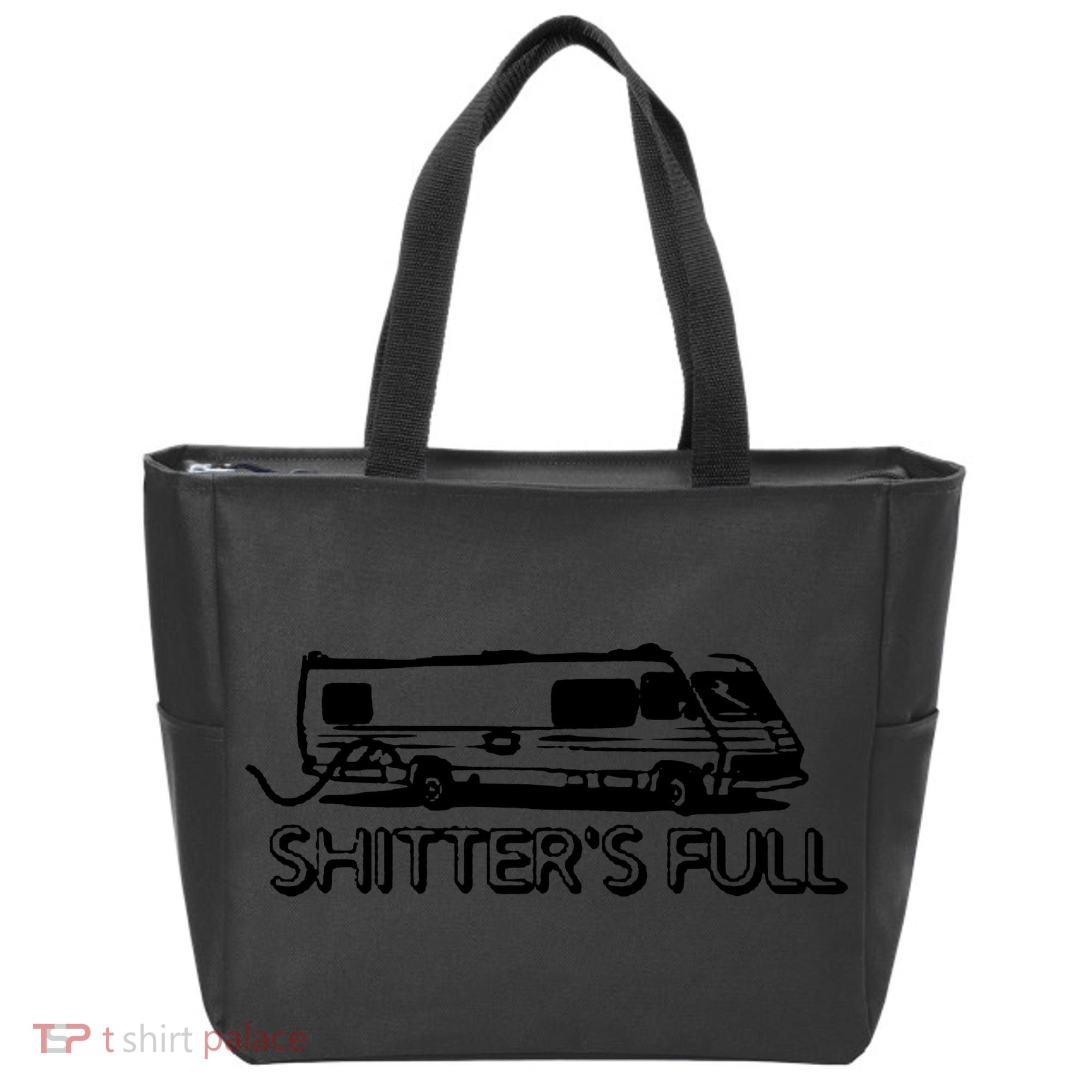 Shitters Full Christmas Humor Graphic Offensive Rude Cool Trending Novelty Offen Tote Bag