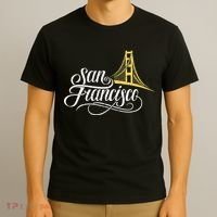 San Francisco California Golden Gate Bridge Vintage T-Shirt thumb 3