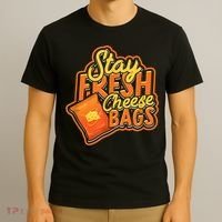 Stay Fresh Cheese Bags Dairy Cream Cheese And Parmesan T-Shirt thumb 3