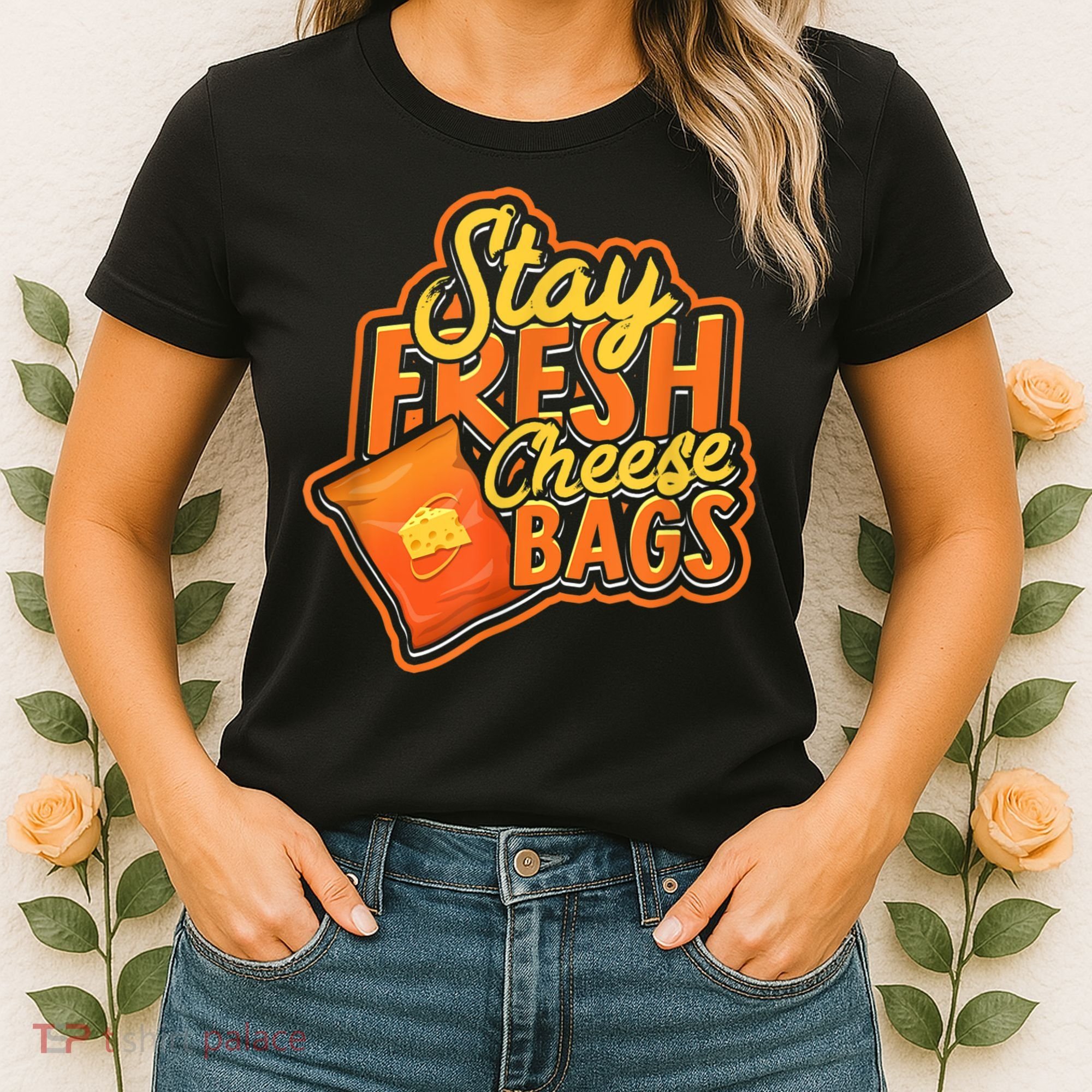 Stay Fresh Cheese Bags Dairy Cream Cheese And Parmesan Women's T-Shirt