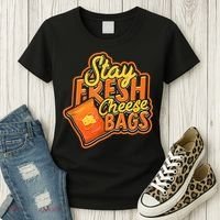 Stay Fresh Cheese Bags Dairy Cream Cheese And Parmesan Women's T-Shirt thumb 3